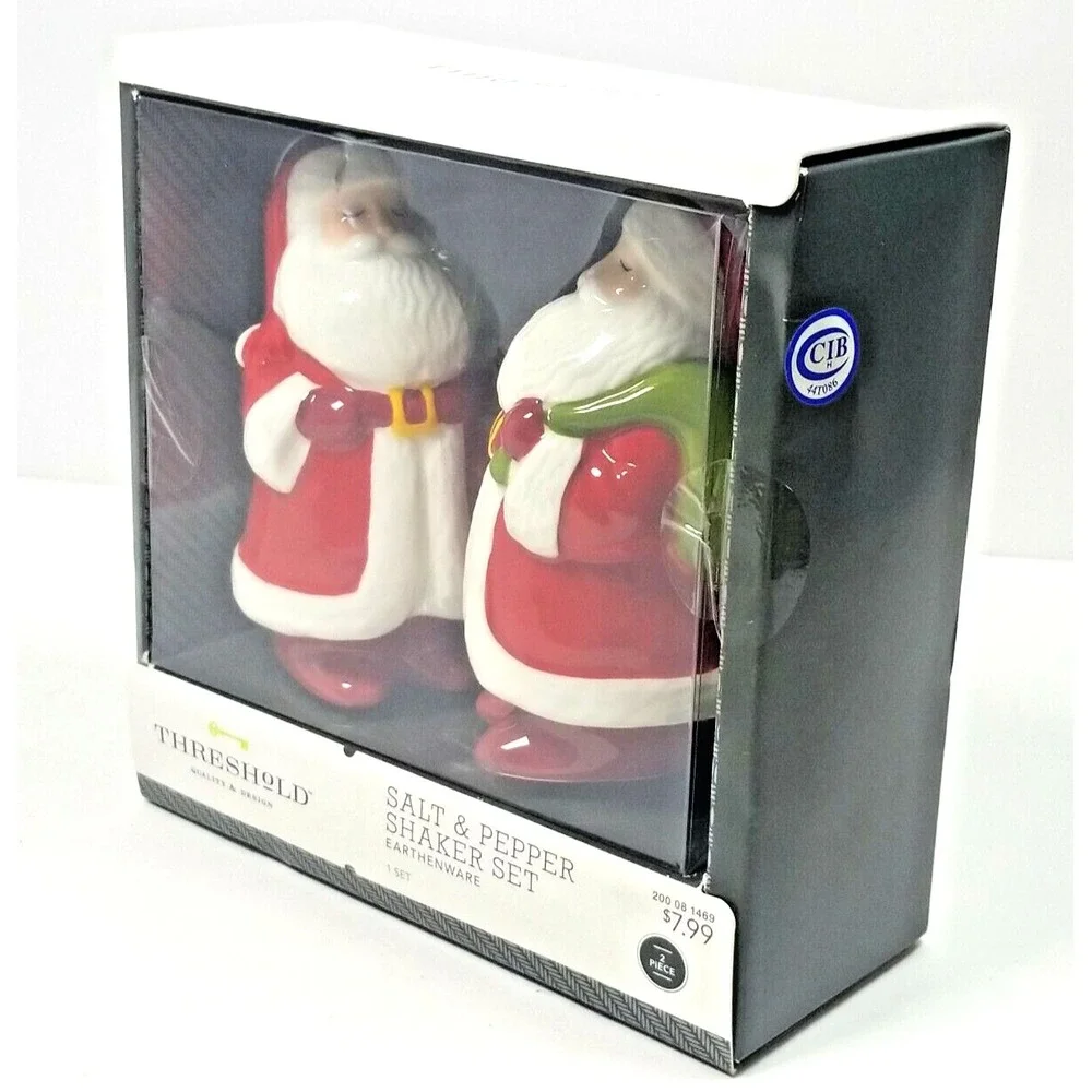Santa Claus Salt and Pepper Shaker Christmas Holiday Set Decor New